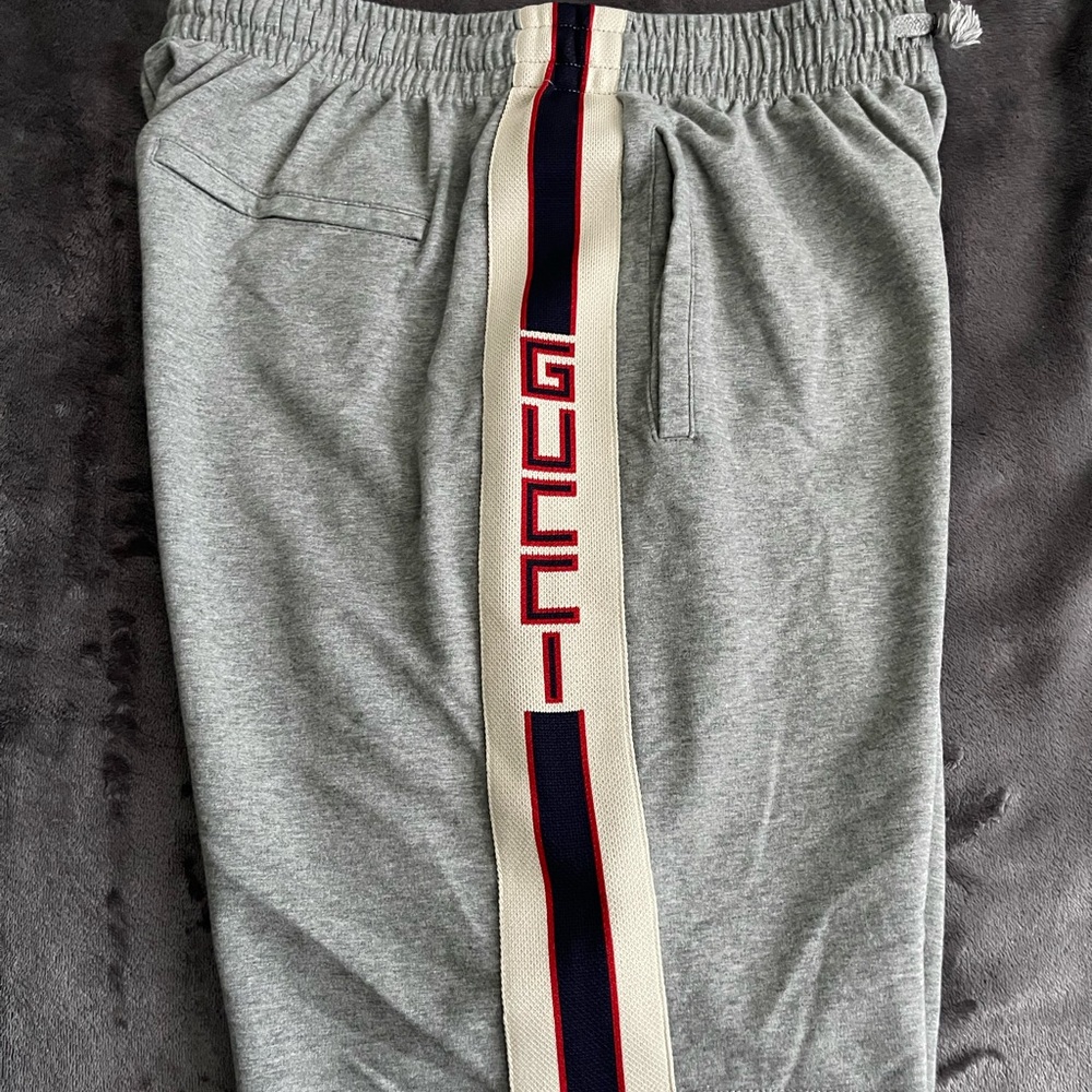 Gucci Gray shorts with Tiger Patch